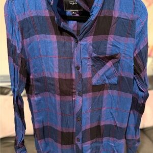Rails Blue and Purple button down Shirt